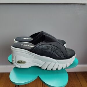 Skechers Women's Black Slide Sandals